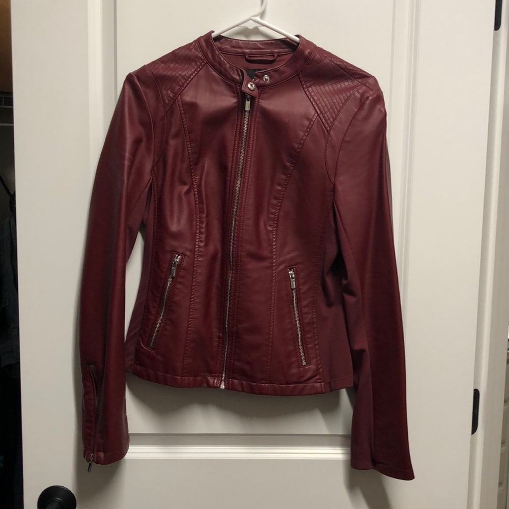 Women’s Medium Express Burgundy Leather Jacket
